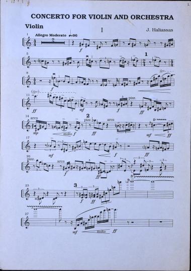 Concerto: for violin and orchestra