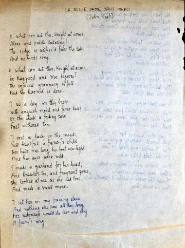 La belle dame sans merci