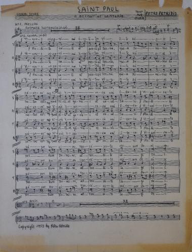 Saint Paul: a byzantine oratorio