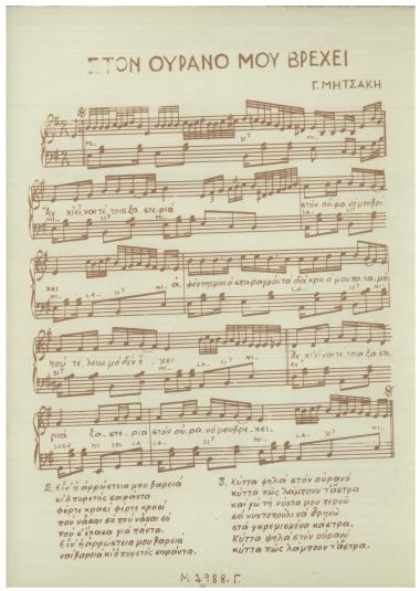 Στον ουρανό μου βρέχει