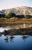 Γενική άποψη της λιμνοθάλασσας Πρόκοπος και των Μαύρων Βουνών