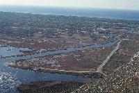 Πανοραμική άποψη της λιμνοθάλασσας Πρόκοπου, του δάσους Στροφυλιάς και της ακτής