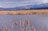 Η λίμνη Χειμαδίτιδα και στο βάθος το εργοστάσιο της ΔΕΗ