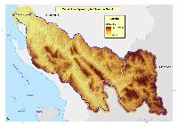 Aoos / Vjosa river digital elevation model