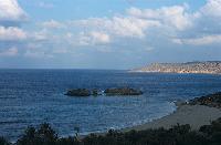 Γενικά άποψη της θάλασσας από την παραλία του Φοινικόδασους του Βάι στην Κρήτη