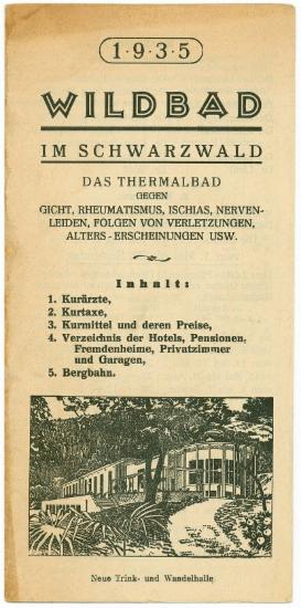 Διαφημιστικό φυλλάδιο θερμολουτρών Wildbad στη Γερμανία
