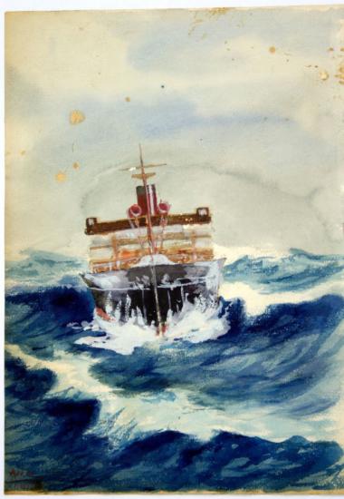 Εμπορικό πλοίο σε τρικυμία