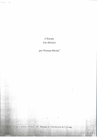L' Europe une Historie