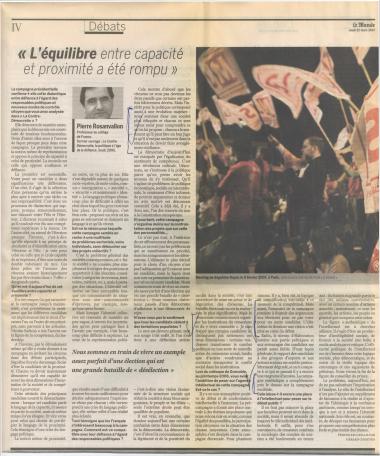 L'équilibre entre capacité et proximité a été rompu