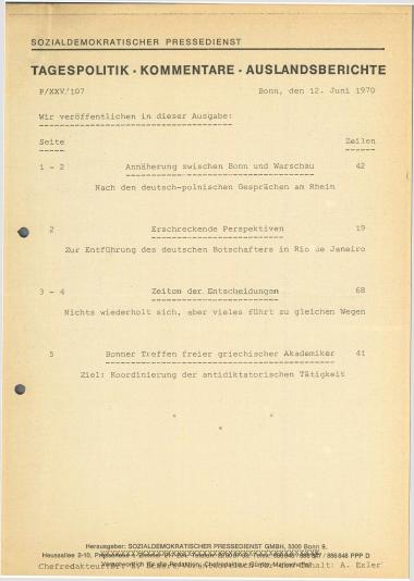 Tagespolitik - Kommentare - Auslandsberichte