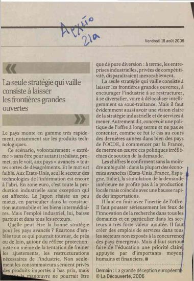 La seule stratégie qui vaille consiste à laisser les frontières grandes ouvertes