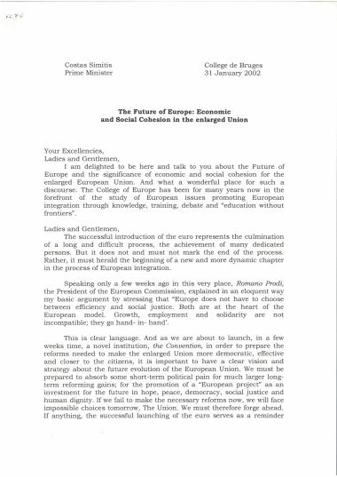 The Future of Europe: Economic and Social Cohesion in the enlarged Union