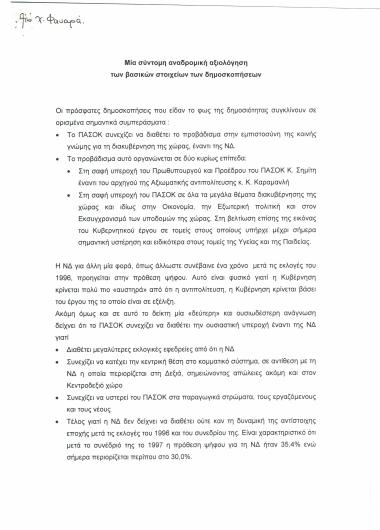 Μια σύντομη αναδρομική αξιολόγηση των βασικών δημοσκοπήσεων