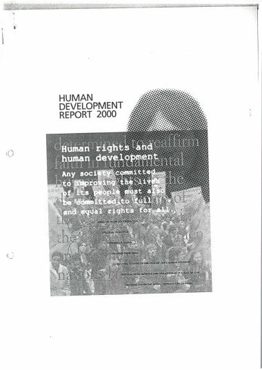 Human development report 2000