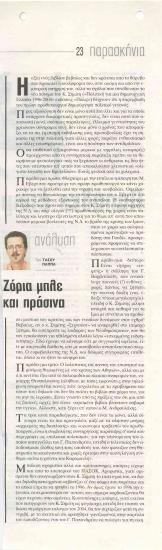 Ζόρια μπλε και πράσινα