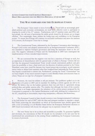 The way forward for the European Union