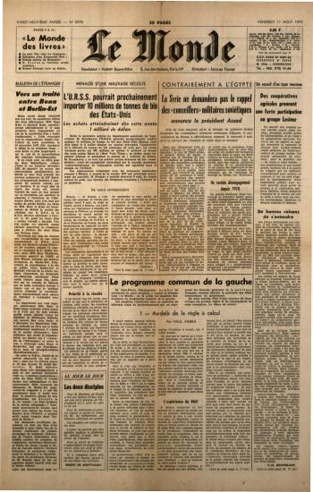 Le programme commun de la gauche: I.- Au-dela de la regle a calcul