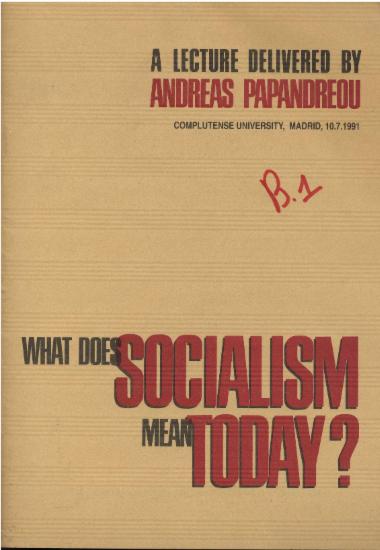 What does socialism mean today?