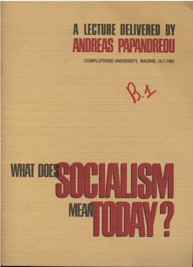 What does socialism mean today?