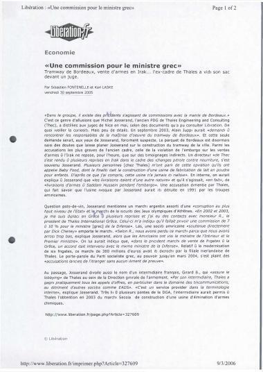 Une commission pour le ministre grec