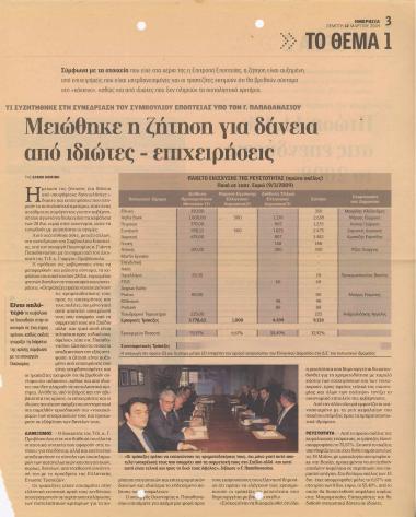 Μειώθηκε η ζήτηση για δάνεια από ιδιώτες - επιχειρήσεις- Πτώση 11,4% στις επενδύσεις το 2008