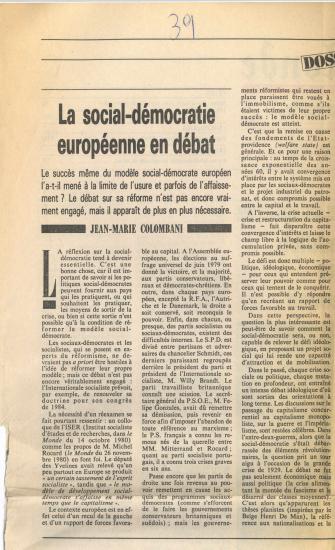 La social-démocratie européenne en débat - L'eurogauche