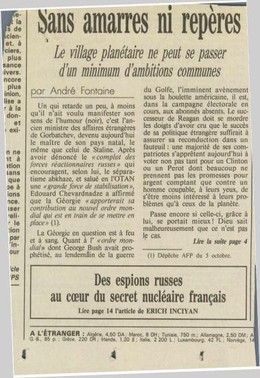 Sans amarres ni repères : Le village planétaire ne peut se passer d'un minimum d'ambition communes