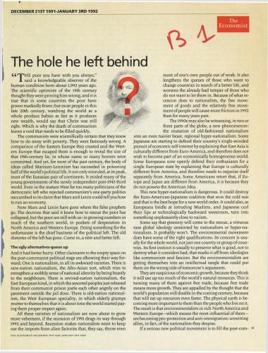 The hole he left behind
