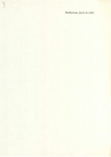 Απόσπασμα πρακτικών του Κυβερνητικού Συμβουλίου (ΚΥΣΥΜ) της 7/1/86