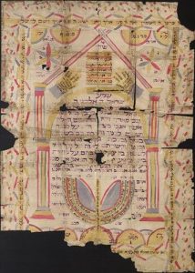 Birth certificate and amulet for Menahem Ezra Joseph.