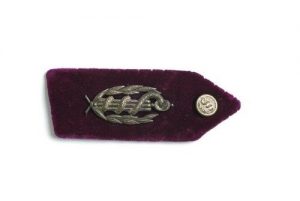 Lapel badge for Greek Army captain, with medical core metal insignia, belonged to Elias Kofinas.