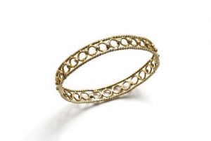 Twisted wire bangle.