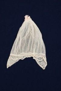 Tulle cotton cap for bed, belonged to Esther Modiano.