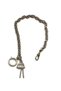 Watch chain with large rings and pendant as watch winders