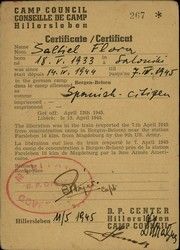 Certificate of Flora Saltiel, dated in 11/5/45.