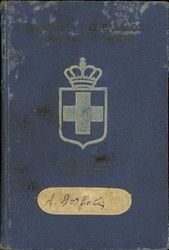 Passport, Greek, issued in Jerusalem, 29/09/45 