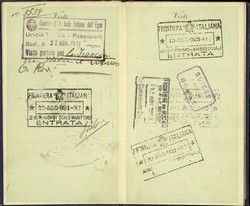 Italian Passport No.A1103042, of Eliachm Turiel, Rhodes, 22 August 1931.