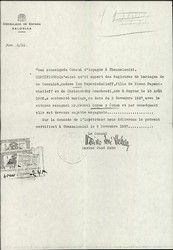 Copy of document, certificate of spanish nationality, issued by spanish consulate in Salonica on 09/11/1937 for Mrs