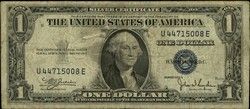 Foreign banknote of 1 Dollar, U.S.A. 1935.