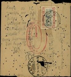 Envelope fragments (2), stamp of 