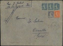 Envelope, sent by J. Jahiel, Paris to Mr. Salem, Cavalla in January 30.
