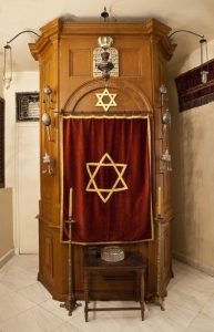 Torah ark of the Patras Synagogue.