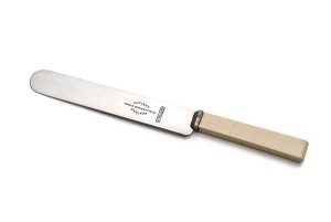 Knife with broad 'Sheffield' blade and bone handle, for Shehitah.