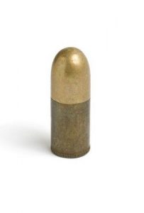 Lighter for cigarettes, metal, with petrol compartment and wick, in lipstick shape