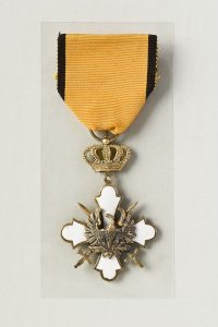 Order of the Phoenix, Knight Gold Cross with swords, Dr. J. Allaluf.
