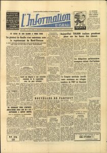'L' Information D' Israel', issue n. 2815, Agoroth-France.