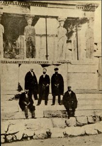 Theodore Herzl and his closest collaborators in the Acropolis during their trip to Palestine in 1898