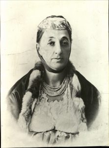 Woman in a typical Sephardic costume.