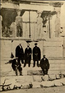 Theodore Herzl and his closest collaborators in the Acropolis during their trip to Palestine in 1898