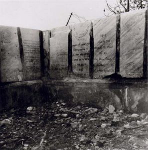Tombstones from the Jewish cemetery were used for the construction of a pool.